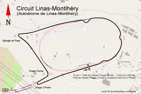 Map: Circuitlinasmontlhery1Openstreetmap