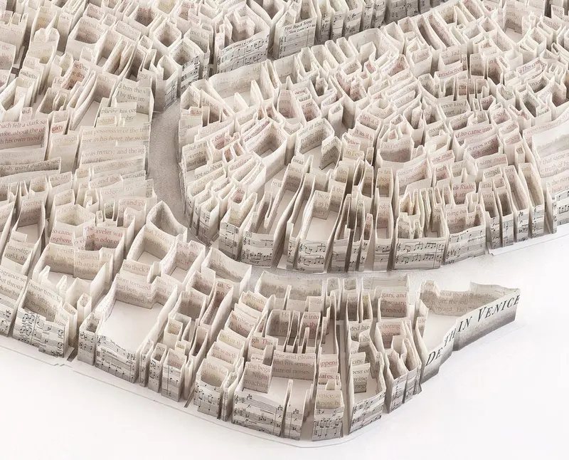 Map: City-Mapsculpture created from the score of Richard Wagner’s “The Ring of the Nibelung”