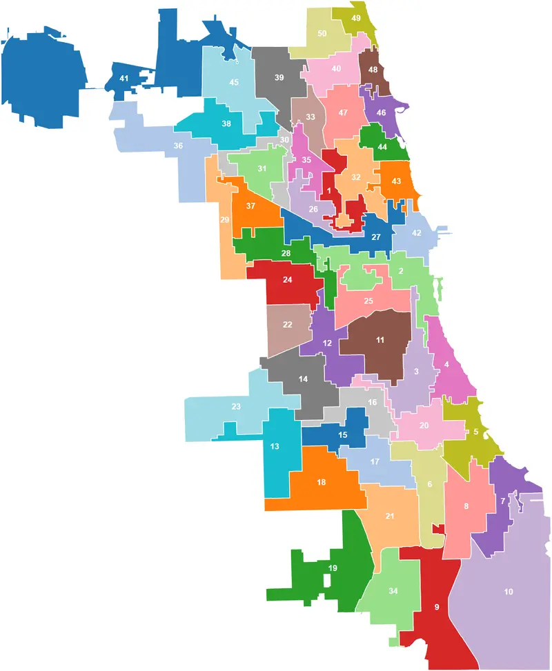 Map: City of Chicago Wards Map 20032015