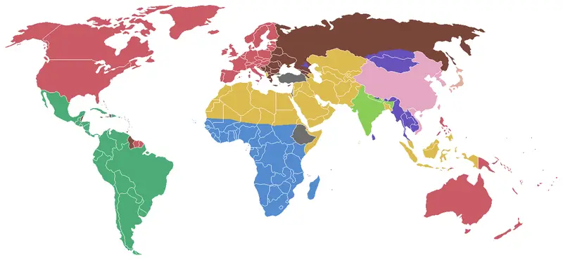 Map: Clash of Civilizations World Map