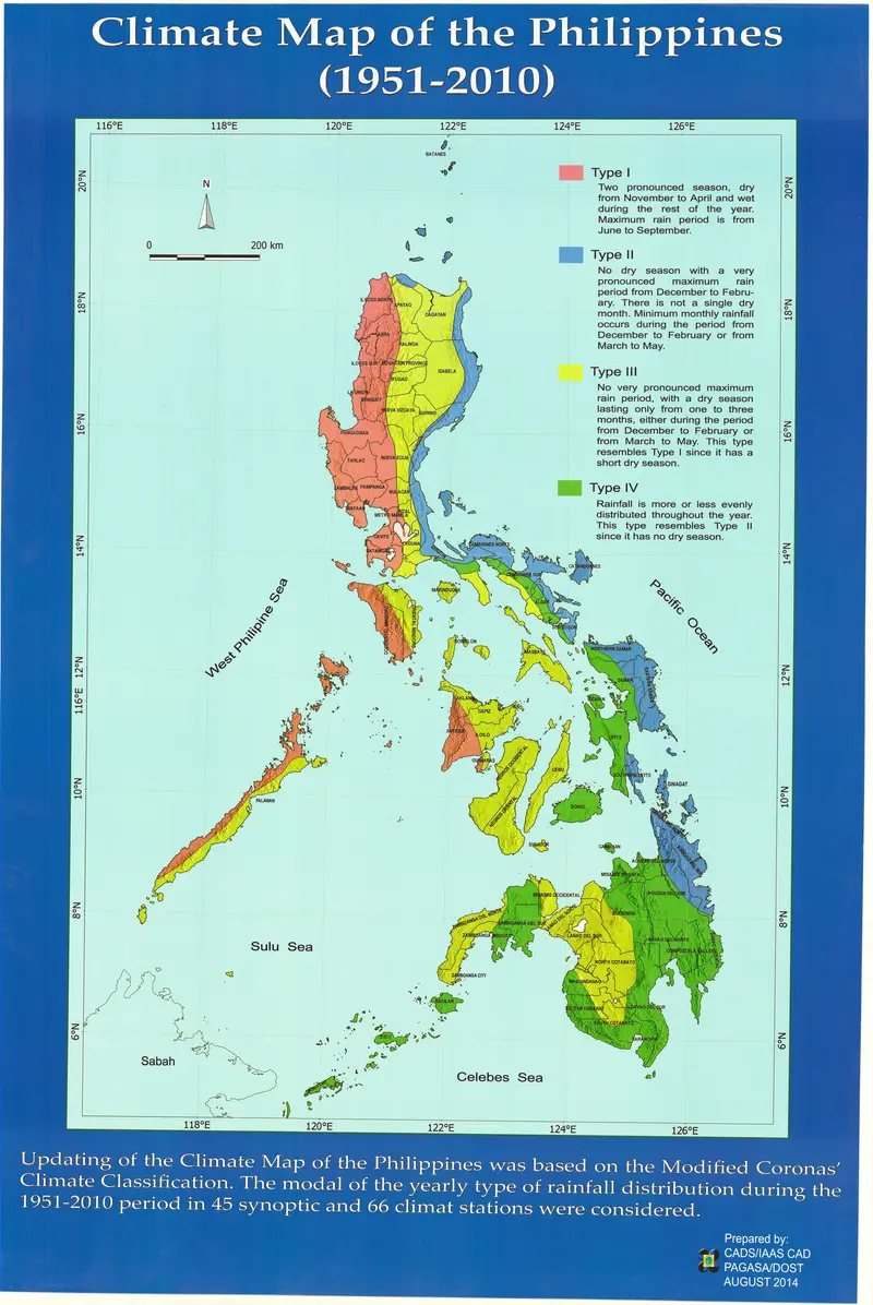 Map: Climate Map of the Philippines 19512010