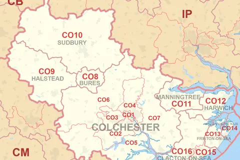 Map: Co Postcode Area Map