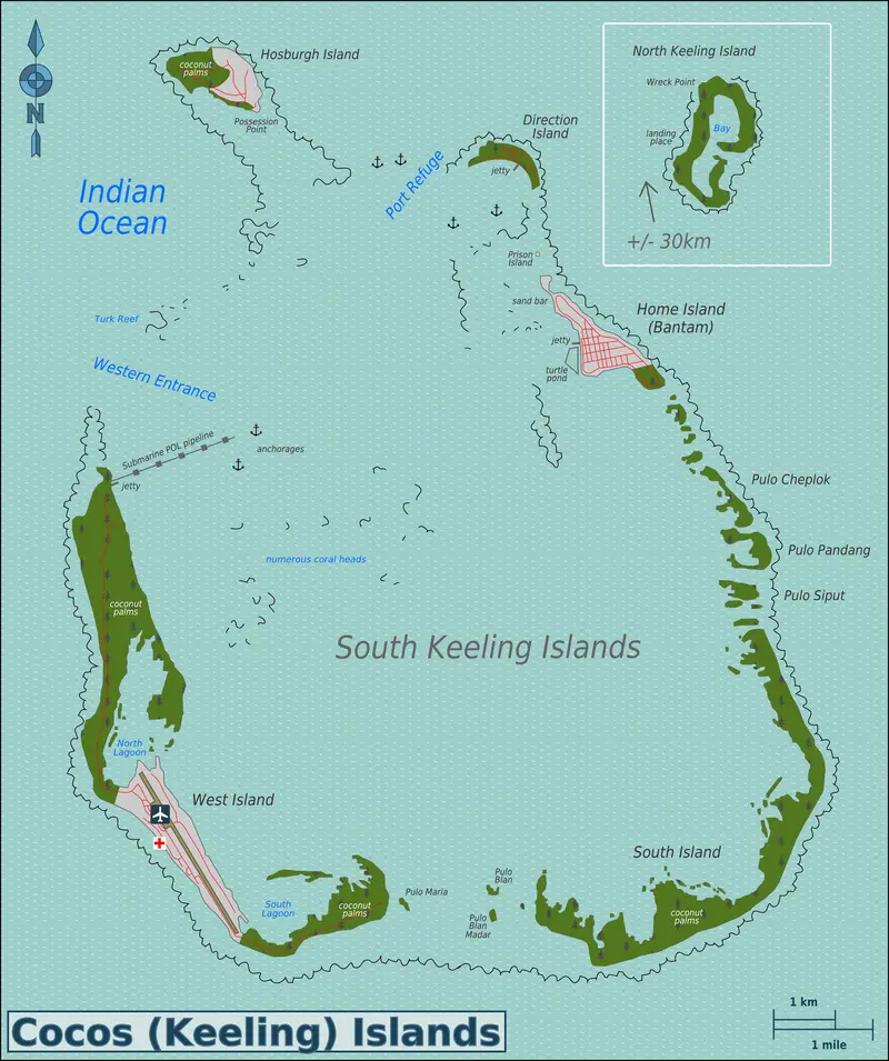 Map: Cocoskeelingislands Map