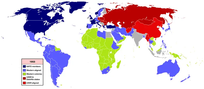 Map: Cold War World Map 1953