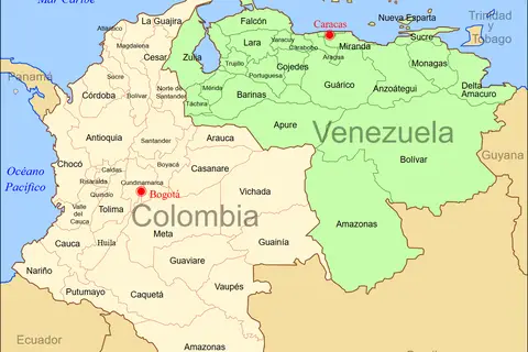 Map: Colombia Venezuela Map