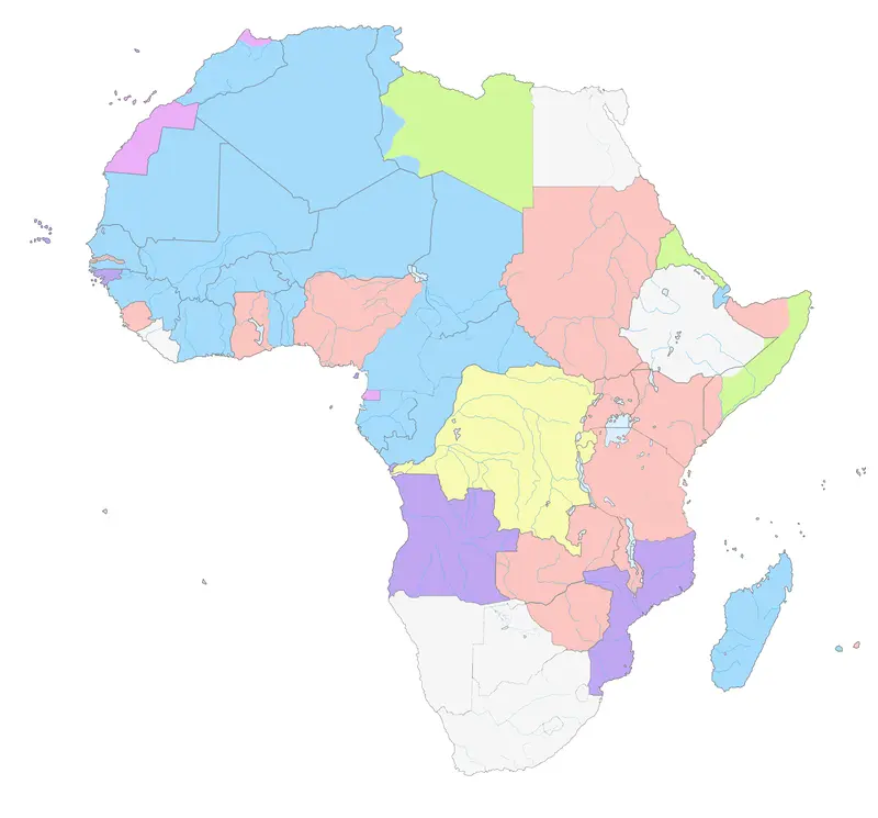Map: Colonial Map of Africa in 1930