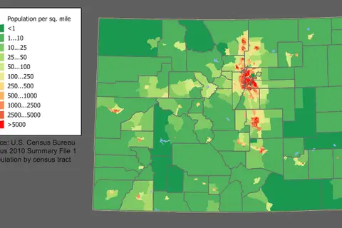 Map: Colorado Population Map