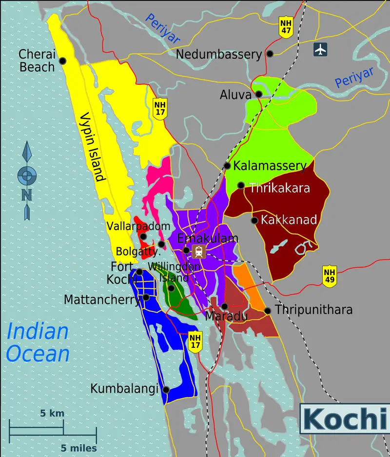 Map: Colour Code Map Kochi