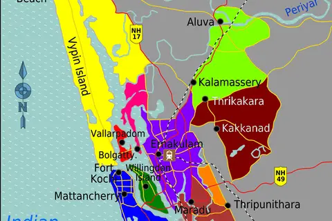Map: Colour Code Map Kochi