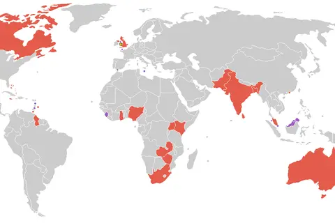 Map: Commonwealth Games 1958 Countries Map