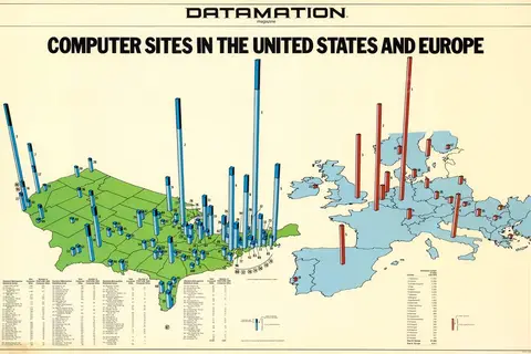 Map: Computer Sites in the United States and Europe (Datamation Magazine, 1983)