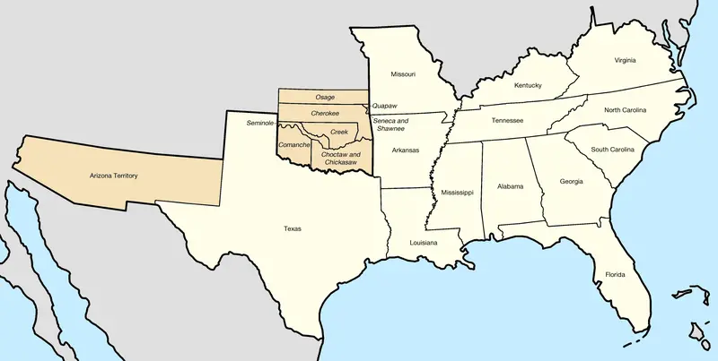 Map: Confederate States Map 18611231 to 18650505 Cropped