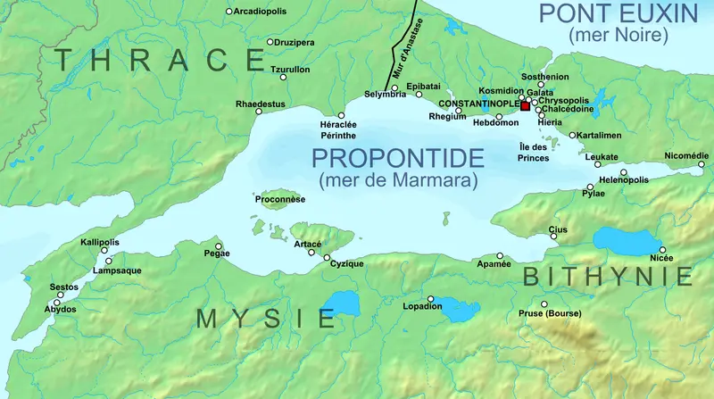 Map: Constantinople Area Map Fr