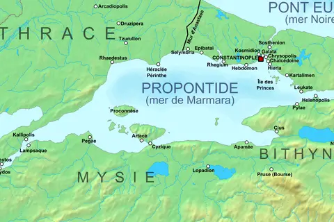 Map: Constantinople Area Map Fr