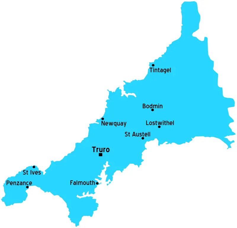 Map: Cornwall Map