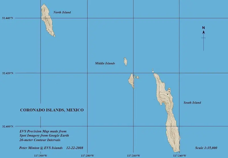 Map: Coronado Islands Map