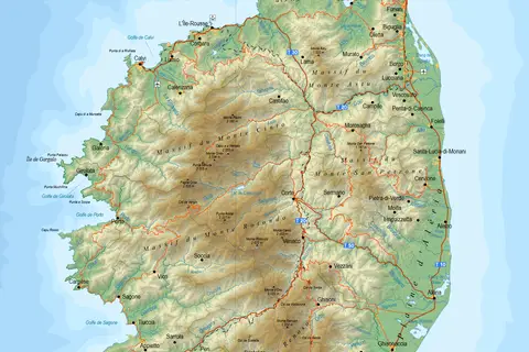 Map: Corsicageographic Mapfr