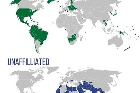 Map: Countries where under 1% of the population is …