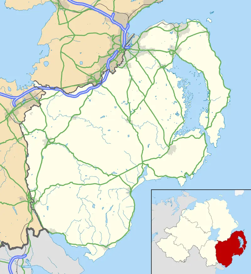 Map: County Down Uk Location Map