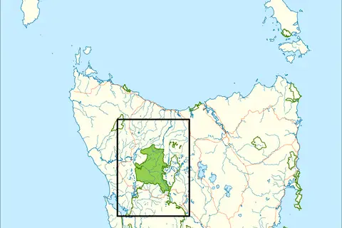 Map: Cradle Mountain Lake St Clair National Park Map