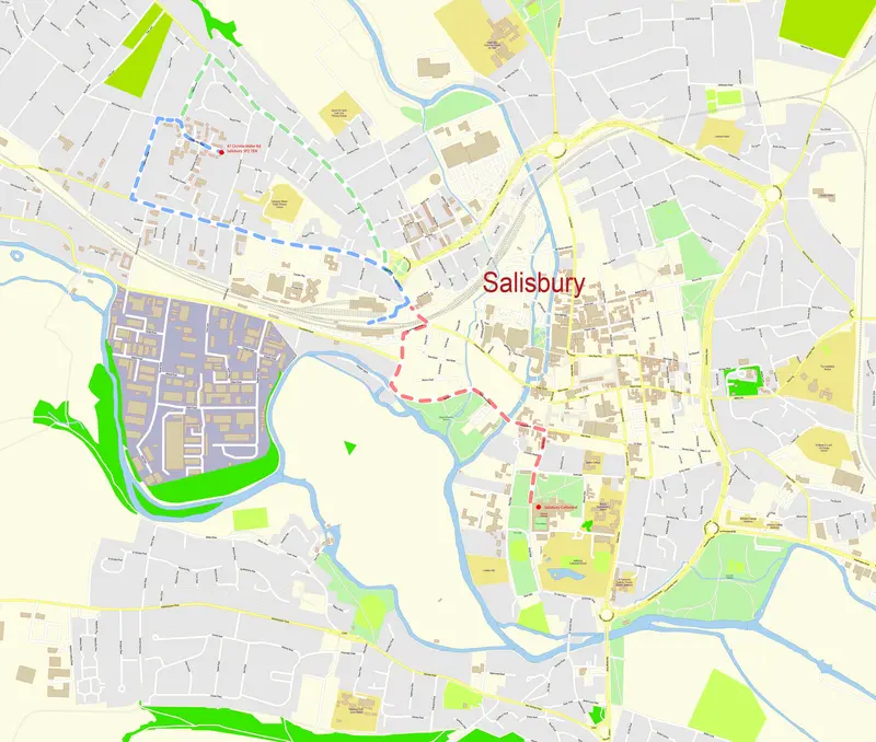 Map: Crime Salisbury City Street Map Pdf