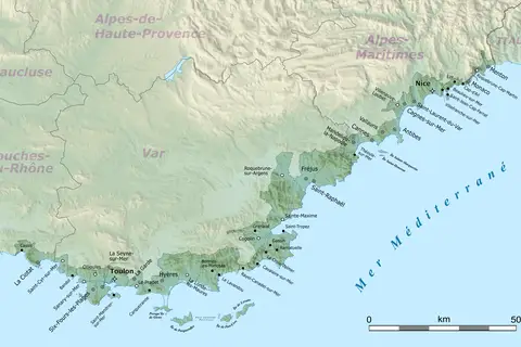 Map: Cte Dazur Map