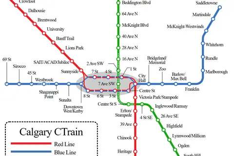 Map: Ctrain Route Map with Gl Schematic