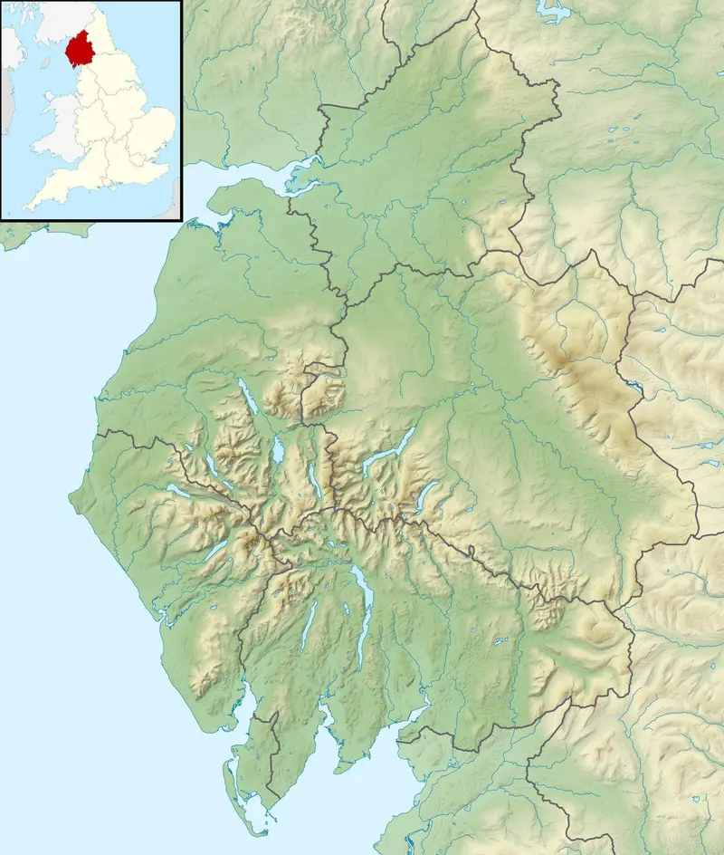 Map: Cumbria Uk Relief Location Map