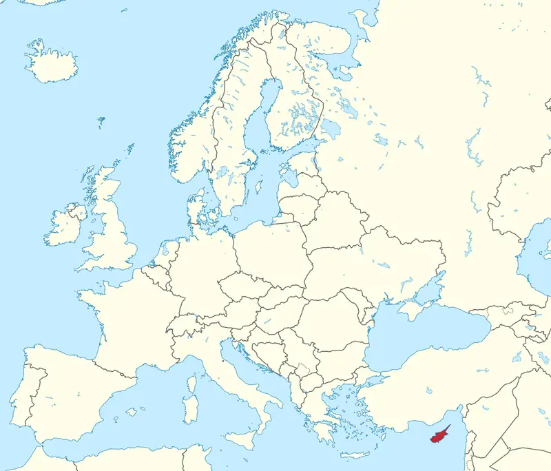 Map: Cyprus in Europe Rivers Mini Map