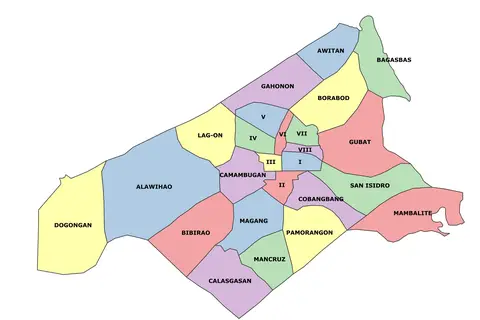 Map: Daet Barangay Map