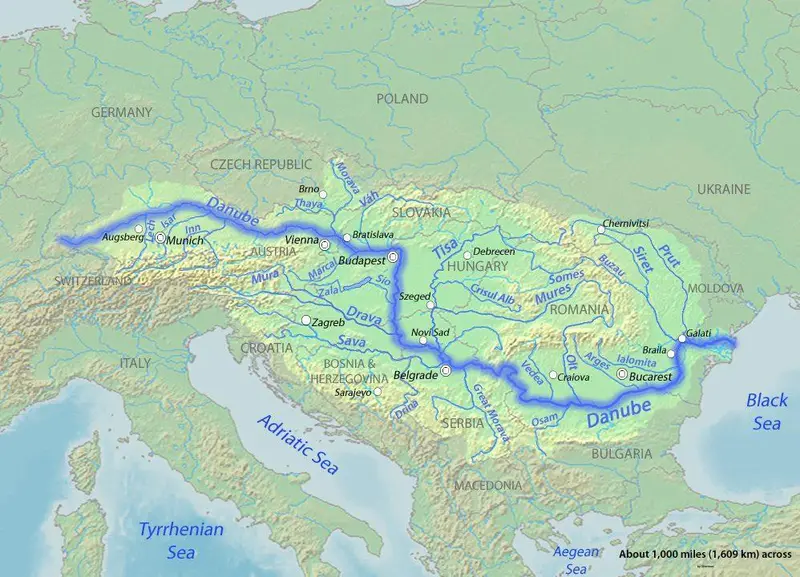 Map: Danube Map