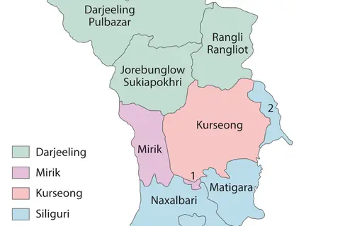 Map: Darjeeling Subdivision Map En