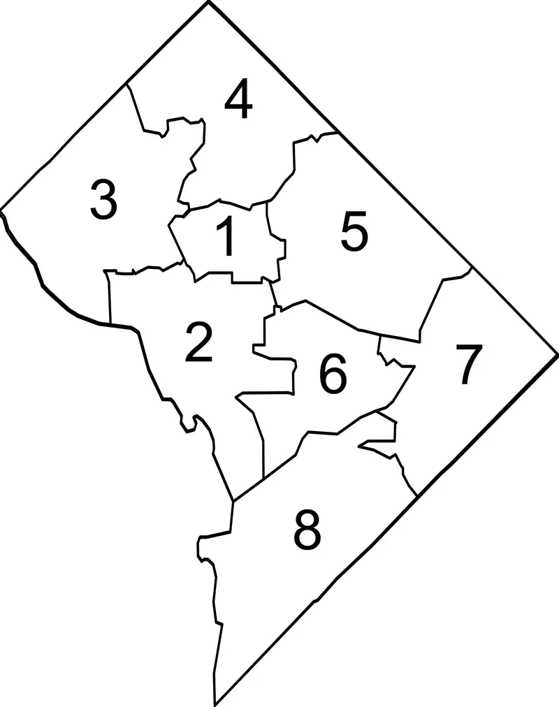 Map: Dc Ward Map 2002
