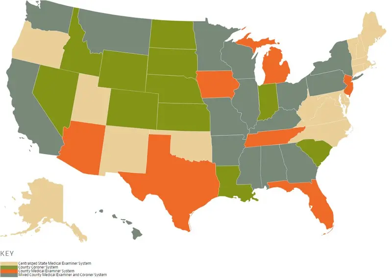 Map: Death investigation in America