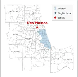 Map: Des Plaines Regional Map