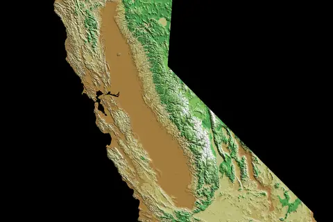 Map: Digitalelevationmapcalifornia