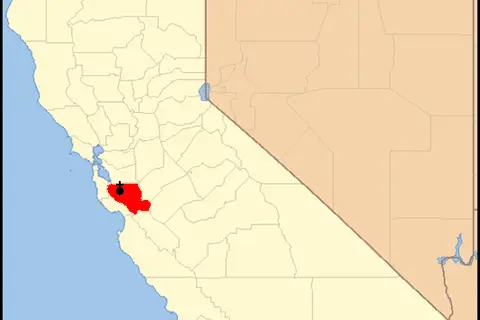 Map: Diocese of San Jose in California Map 1