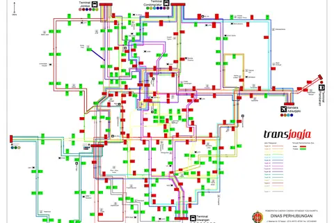 Map: Dishub Transjogja Route Map 2017