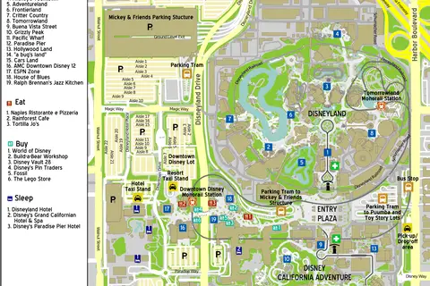 Map: Disneyland Overview Map