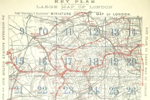 Map: District1888 P008A Key Map to London Map Pages