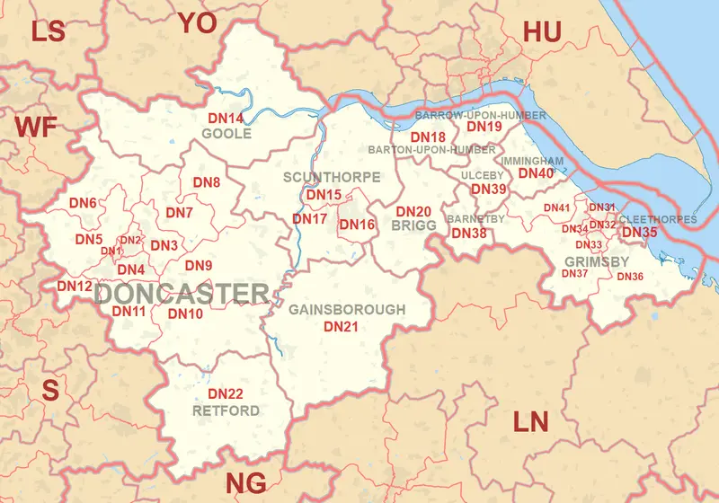 Map: Dn Postcode Area Map