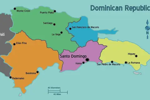 Map: Dominican Republic Regions Map