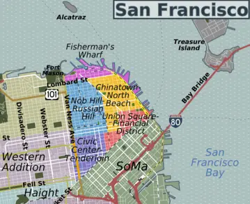 Map: Downtown San Francisco Locator Map