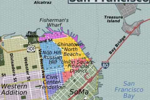 Map: Downtown San Francisco Locator Map