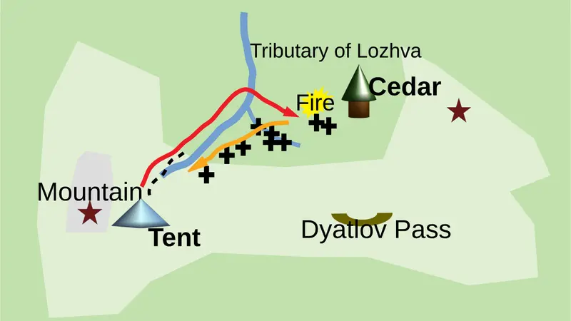 Map: Draft Map of Dyatlov Pass 3