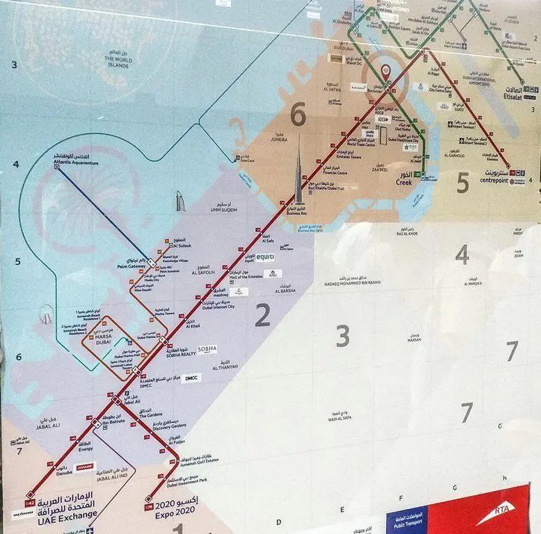 Map: Dubai Metro Map 2023