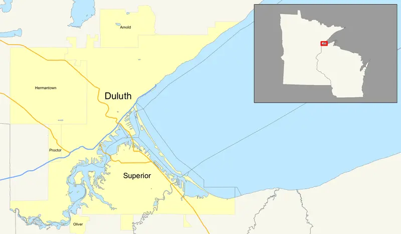 Map: Duluthsuperior Mnwi Map