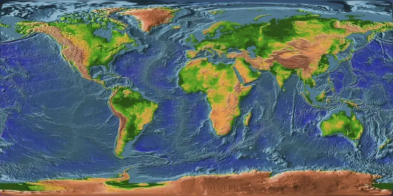 Map: Earth Topographic Map