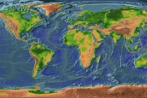Map: Earth Topographic Map