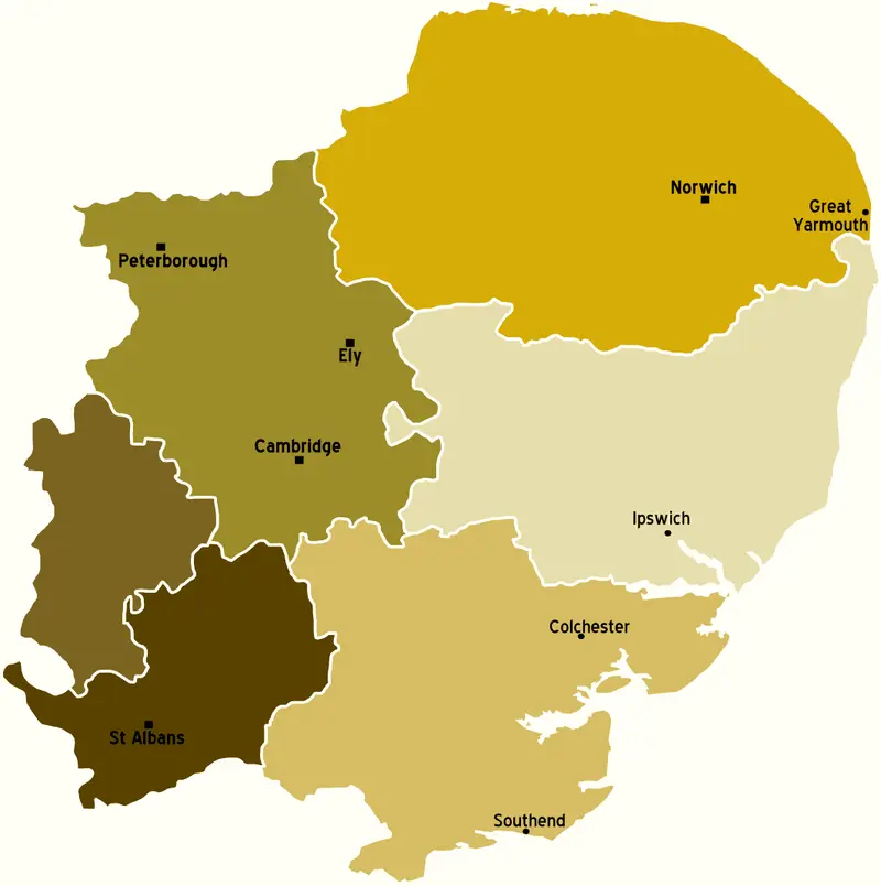Map: East Anglia Map